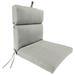 Jordan Manufacturing Sunbrella 44 x 22 Canvas Granite Grey Solid Rectangular Outdoor Chair Cushion with Ties and Hanger Loop