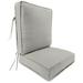 Jordan Manufacturing Sunbrella 45 x 22 Canvas Granite Grey Solid Rectangular Outdoor Deep Seat Chair Cushion with Ties and Welt