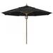 FiberBuilt Home 7.5 ft. Champagne Bronze Aluminum Pole Acrylic Market Push Up Umbrella Black Canopy