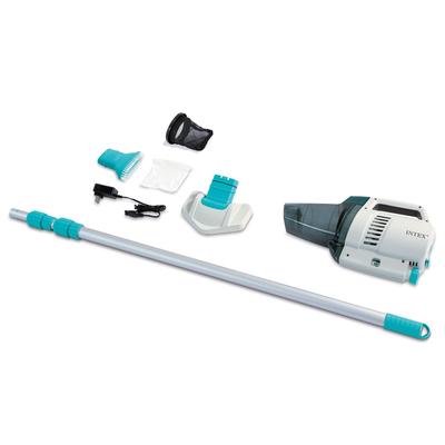 Intex: Pool Vacuum - Includes 110" Lightweight Aluminum Pole, Rechargeable Batteries, 2 Interchangeable Brush Heads - Multi