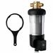 iSpring WSP500ARJ Spin-Down Sediment Water Filter Upgraded Jumbo Size Large Capacity Reusable with Touch-Screen Auto Flushing Module Brass Top Clear Housing 500 Microns