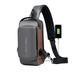 Anti Theft Hard Shell Laptop Backpack Leisure Multifunctional Messenger Bag for Men Women Boys Waterproof Grey With Brown