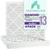 Accumulair Diamond 14x25x1 MERV 13 Air Filter/Furnace Filters (4 pack)