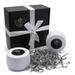 Rosbas Candle Gift Set Fraser Fir Scented Natural Soy Wax 6 oz Black and White Tins Cottton Wick Long Burn Time Gift Boxed Handmade in USA