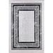 BESPOKY Modern Area Rug Home Decor Carpet Square Room Carpets Grey Frame Rug Home Decorative Rugs for Living Room Aesthetic Rugs for Nursery Room Bedroom Rugs Biysk