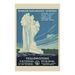 HISTORIX Vintage 1938 Yellowstone National Park Travel Poster - 24x36 Inch Yellowstone National Park Poster Wall Art Showing The Old Faithful Geyser