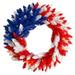 Nearly Natural 18 Patriotic Red White and Blue Ã¢â‚¬Å“Americana Wreath with 20 Warm LED Lights
