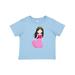 Inktastic Cute Princess Black Hair Princess In Pink Dress Girls Baby T-Shirt