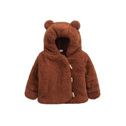 aturustex Baby Boys Girls Fleece Jacket Bear Ear Hoodie Warm Winter Outwear Top