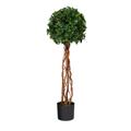 Nearly Natural 3.5 English Ivy Single Ball Topiary Artificial Tree with Natural Trunk UV Resistant (Indoor/Outdoor)