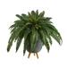 Nearly Natural 2.5 Boston Fern Artificial Plant in Gray Planter with Stand