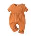 Baby Girl Beach Clothes 3 Month Baby Girl Clothes Romper Solid Boys Girls Baby Short Sleeve Jumpsuit Clothes 318M Ruffles Girls Romper&Jumpsuit Girl Rompers Size 10 12