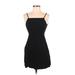 Forever 21 Casual Dress - A-Line Square Sleeveless: Black Print Dresses - Women's Size Small