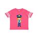 Inktastic Cute Girl Police Girl Orange Hair Police Uniform Girls Toddler T-Shirt