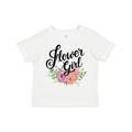 Inktastic Flower Girl Hand Lettering with Flowers Illustration Girls Toddler T-Shirt