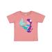 Inktastic Mermaid And Dolphin Mermaid With Purple Hair Girls Baby T-Shirt