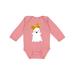 Inktastic Cute Ghost Little Ghost Ribbon Halloween Girls Long Sleeve Baby Bodysuit