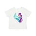 Inktastic Mermaid And Dolphin Mermaid With Purple Hair Girls Baby T-Shirt