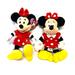 Disney Toys | 2 Minnie Mouse Plush Disney 1just Play Minnie Doll Stuffed Animal Bundle | Color: Black/Red | Size: Osg