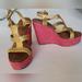 Kate Spade Shoes | Kate Spade Ny Lila Gold Braided Leather Espadrille Wedge | Color: Gold/Red | Size: 6