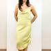 Free People Dresses | Intimately Free People Size S Cowl Neck Scrunch Ruched Slip Dress Yellow Green | Color: Green/Yellow | Size: S