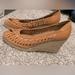 Nine West Shoes | Nine West Wedged Espadrille Huaraches, Size 9.5 | Color: Tan | Size: 9.5