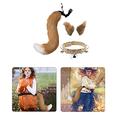 Costume Tail Christmas and Party Ears Halloween Clip Gloves Set Wolf Fancy Body Chain Wrap Bracelets for Teen Girls (Coffee, One Size)