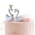 Figurines couronne de cygne de haute qualité ornement décoratif de style automatique 2 pièces