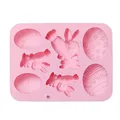 Moule en silicone de qualité alimentaire pour Pâques moule flexible pour œufs de Pâques lapin et