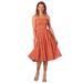 K Jordan Strapless Midi Dress (Size S) Terracotta, Cotton