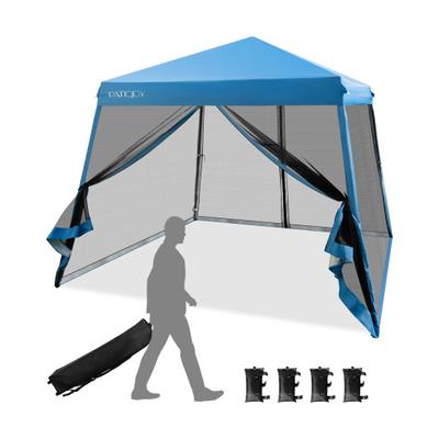 Costway 10 x 10 Feet Pop Up Canopy with with Mesh ...