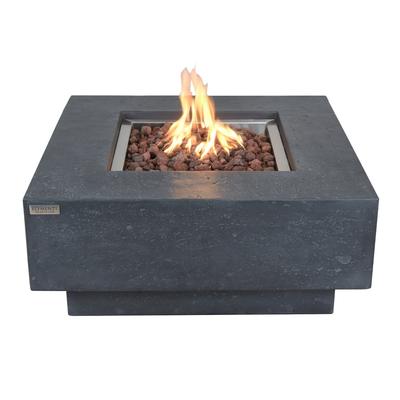 Elementi Manhattan Dark Grey Outdoor Fire Pit Table - 36 Inches