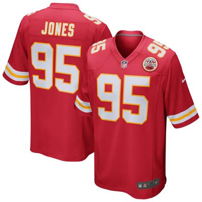 Rotes Nike Chris Jones-Spieltrikot der Kansas City Chiefs für Herren Image