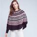 Anthropologie Sweaters | Anthropologie Sleeping On Snow Midland Fair Isle Sweater Poncho Blue Size Xs/S | Color: Blue/Pink | Size: S