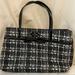 Kate Spade Bags | Beautiful Large Kate Spade New York Black And White Plaid Coated Canvas Satchel. | Color: Black/White | Size: Os