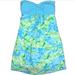 Lilly Pulitzer Dresses | Lilly Pulitzer Strapless Gator Alley Dress Women’s Size Xs | Color: Blue/Green | Size: Xs