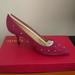 Kate Spade Shoes | Kate Spade Pink Rose Suede Vero Cuoio Heels | Color: Pink | Size: 6b