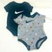 Nike One Pieces | Nike Baby Boy 2 Pack Onesies Size 6 Months Preloved | Color: Black/Gray | Size: 6mb