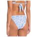 Anthropologie Swim | Dolce Vita High-Waist Leaf-Print Bikini Bottom In Big Sky Size L | Color: Blue/Pink | Size: L