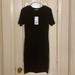 Zara Dresses | Final Markdown Zara Womens Stripe Black Dress. Brand New. | Color: Black | Size: L