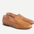 J. Crew Shoes | Jcrew New! Cecile Smoking Slipper Croc Embossed Slip On Flat Sz6 | Color: Brown/Tan | Size: 6