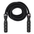 Rx Smart Gear Drag Jump Rope w/Non Slip Ergonomic Handles - Weighted Polypropylene Rope for Fitness & Exercise, Cardio Workout | Speed Jumping Rope for Men & Women WOD (Black, Medium)