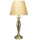 Antique Brass Vintage Open Metalwork Table Lamp with Gold Faux Silk Tapered Drum Shade | 53cm Height | 1 x ES E27 Lamp Bulb Required | UK Approved | in-Line On Off Switch