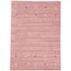 Wollteppich CARPETFINE "Gabbeh Uni" Teppiche Gr. B/L: 160 cm x 230 cm, 15 mm, 1 St., rosa Orientalische Muster reine Wolle, handgewebt, Gabbeh Loom Tiermotiv, auch als Läufer