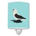 Caroline s Treasures BB8120CNL Saxon Fairy Swallow Pigeon Blue Check Ceramic Night Light 6x4x3 multicolor