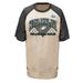 Men's Fanatics Branded Oatmeal/Heather Charcoal Philadelphia Eagles Super Bowl LVII Triangle Strategy Raglan Big & Tall T-Shirt