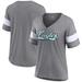 Women's Fanatics Branded Heather Gray Philadelphia Eagles Super Bowl LVII Raise The Bar Tri-Blend Half-Sleeve V-Neck T-Shirt