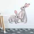 Autocollant mural joyeux pâques décoration pour la maison lapin mignon papier peint amovible