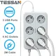 TESSAN – multiprise murale multiprise ue prise électrique avec 4/6/8 prises 3 Ports USB rallonge
