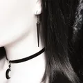 Boucles d'oreilles pendantes Black Spike vampire gothique